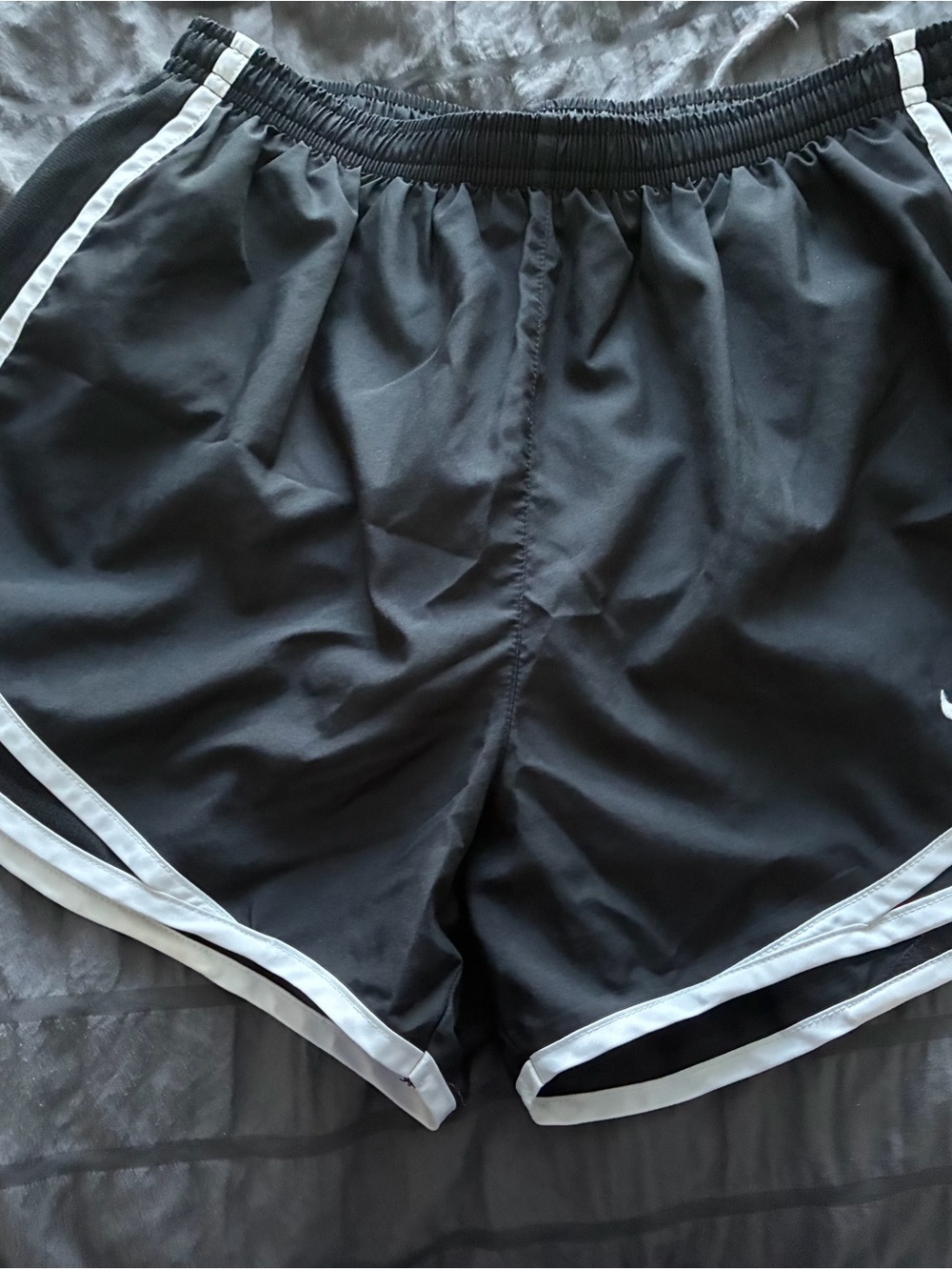 Nike Black Athletic Shorts with White Trim